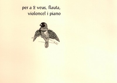 Espurnes. Per a cor infantil, flata, cel.lo i piano (2009)