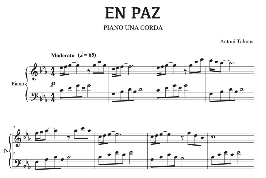 EN PAZ – sheet music in PDF