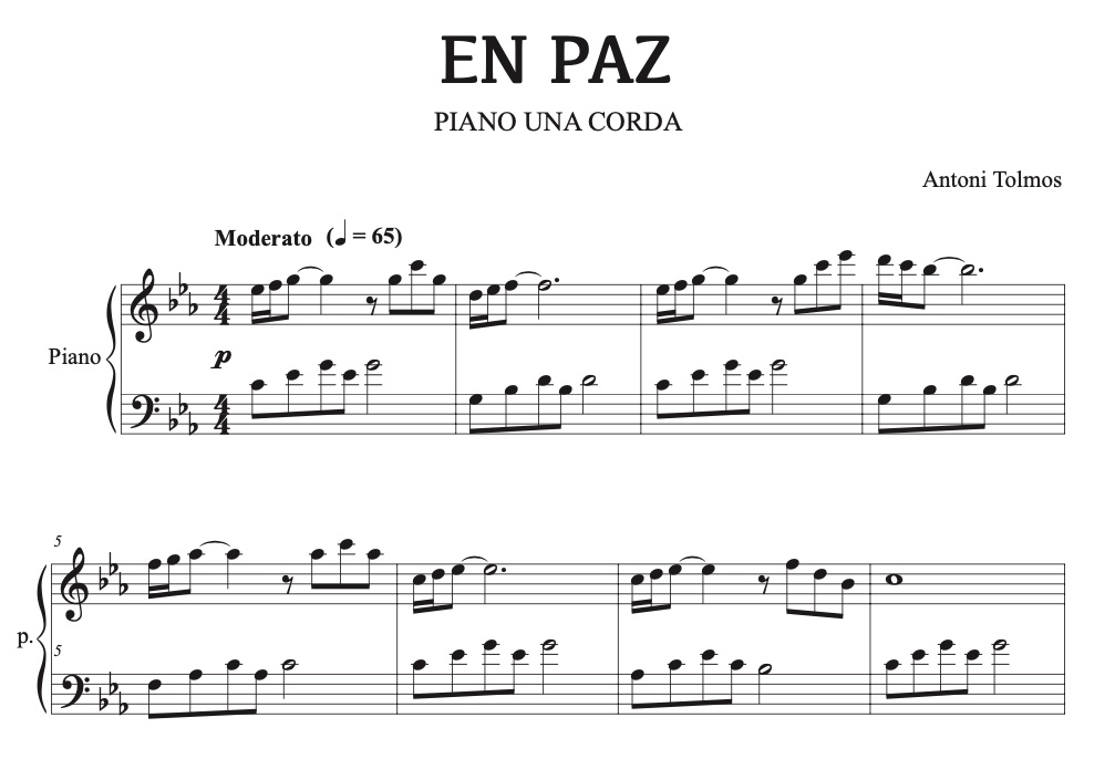 EN PAZ – partitura en pdf